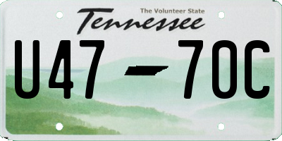 TN license plate U4770C