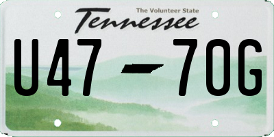 TN license plate U4770G