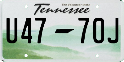 TN license plate U4770J
