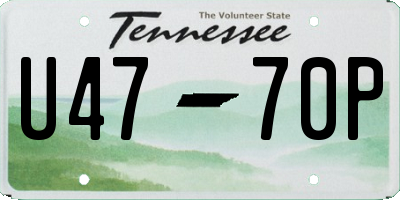 TN license plate U4770P