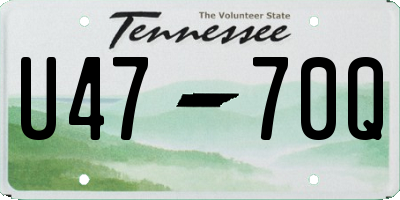 TN license plate U4770Q