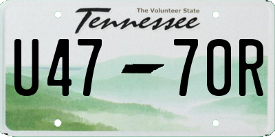 TN license plate U4770R