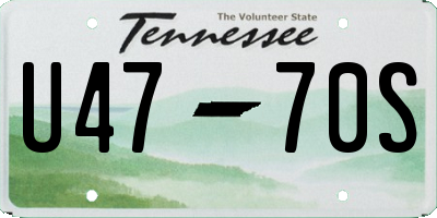 TN license plate U4770S