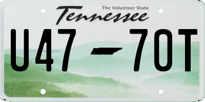 TN license plate U4770T