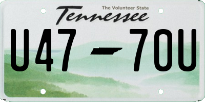 TN license plate U4770U
