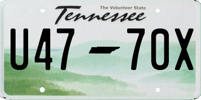 TN license plate U4770X