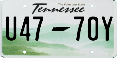 TN license plate U4770Y