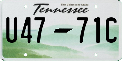 TN license plate U4771C