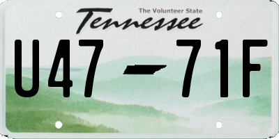 TN license plate U4771F