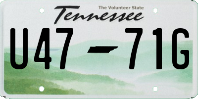 TN license plate U4771G