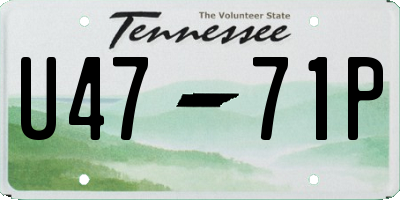 TN license plate U4771P