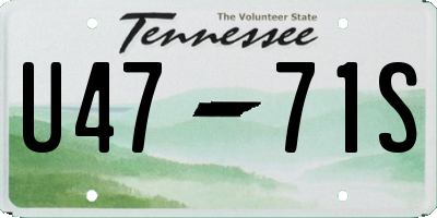 TN license plate U4771S
