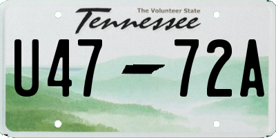 TN license plate U4772A