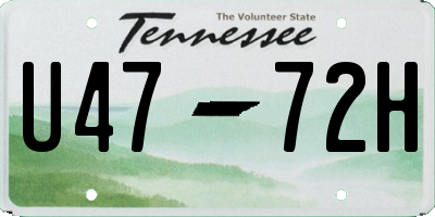TN license plate U4772H