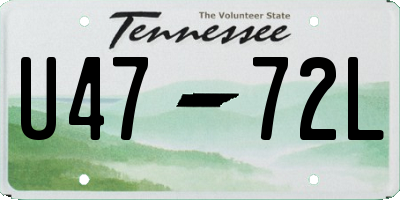 TN license plate U4772L