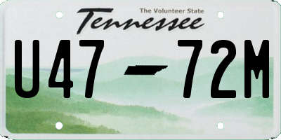 TN license plate U4772M