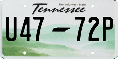 TN license plate U4772P