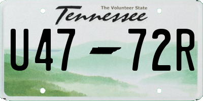 TN license plate U4772R