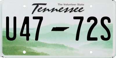 TN license plate U4772S