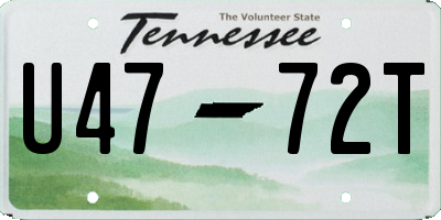 TN license plate U4772T