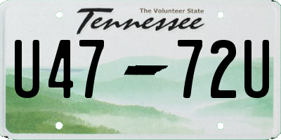 TN license plate U4772U