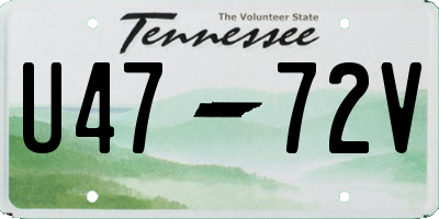 TN license plate U4772V
