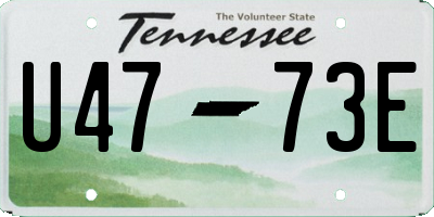 TN license plate U4773E