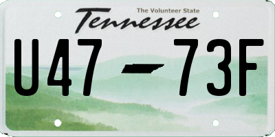 TN license plate U4773F