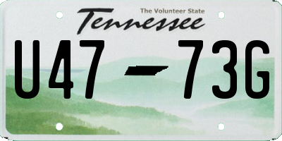 TN license plate U4773G