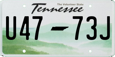 TN license plate U4773J