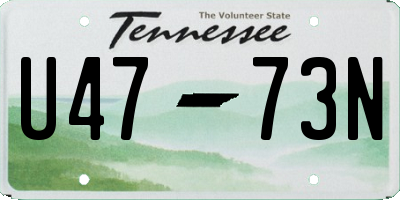 TN license plate U4773N