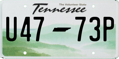 TN license plate U4773P