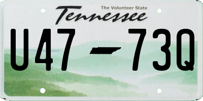 TN license plate U4773Q