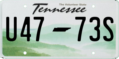 TN license plate U4773S