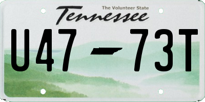 TN license plate U4773T