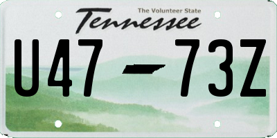TN license plate U4773Z