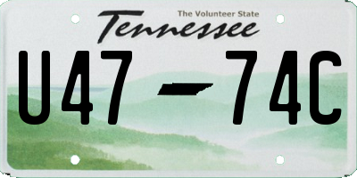 TN license plate U4774C