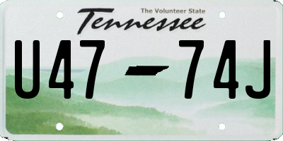 TN license plate U4774J