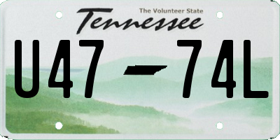 TN license plate U4774L