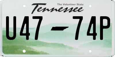 TN license plate U4774P