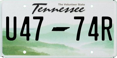 TN license plate U4774R