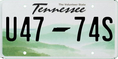 TN license plate U4774S