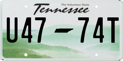 TN license plate U4774T