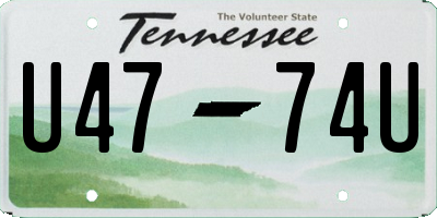 TN license plate U4774U