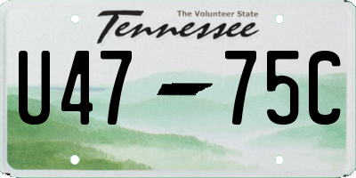 TN license plate U4775C
