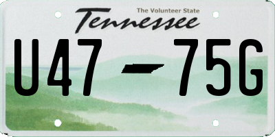 TN license plate U4775G
