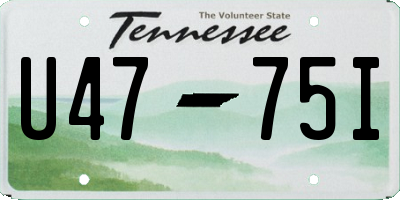 TN license plate U4775I