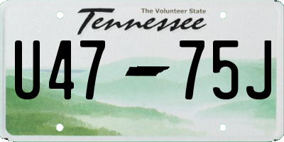 TN license plate U4775J