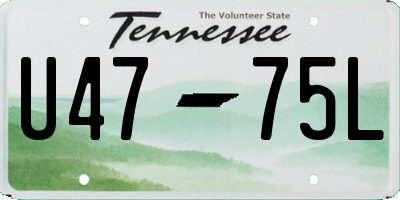 TN license plate U4775L
