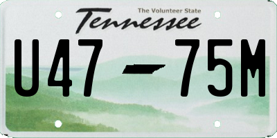 TN license plate U4775M